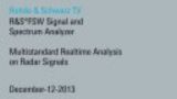 Multistandard realtime analysis on radar signals using the R&S®FSW signal and spectrum analyzer