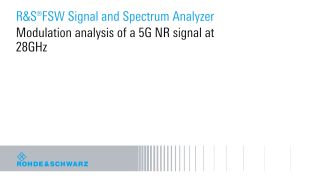 Modulation analysis of a 5G NR signal Modulation analysis of a 5G NR signal