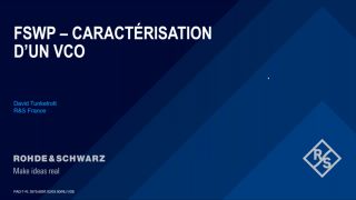 Webinar : Caractérisation d'un VCO