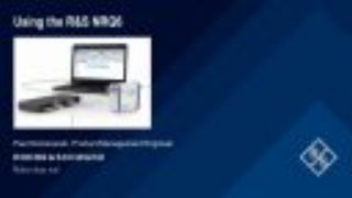 Using the R&S®NRQ6 Using the R&S®NRQ6