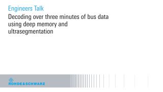 Decoding over three minutes of bus data using deep memory and ultrasegmentation Decoding over three minutes of bus data using deep memory and ultrasegmentation