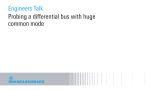 Probing a differential bus with huge common mode Probing a differential bus with huge common mode