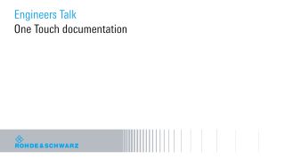 One Touch documentation