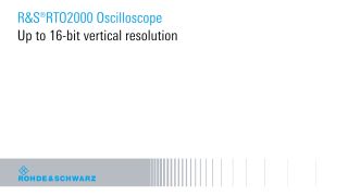 Up to 16 bit vertical resolution 