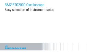 Easy selection of instrument setup