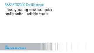 Industry-leading mask test: quick configuration – reliable results