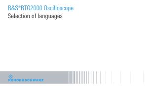 Selection of languages