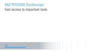 Fast access to important tools