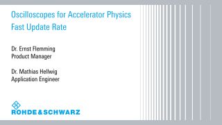 Oscilloscopes for accelerator physics