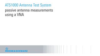 ATS1000 passive antenna measurements with VNA 