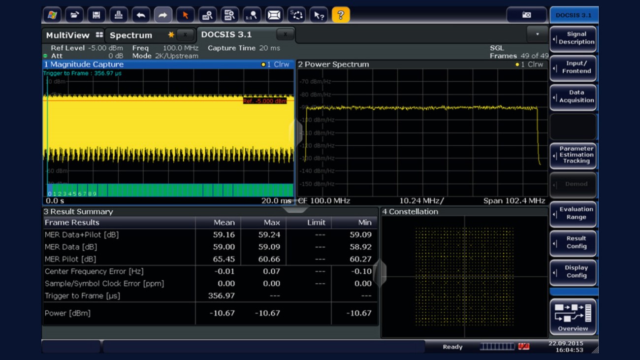 Ease DOCSIS 3.1 CM and CMTS PHY testing | Rohde & Schwarz