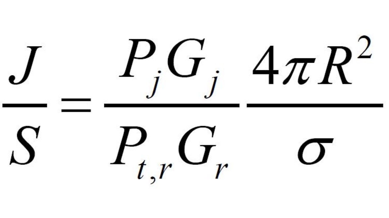 J/S equation for a deceptive, selfprotection jamming against coherent radar