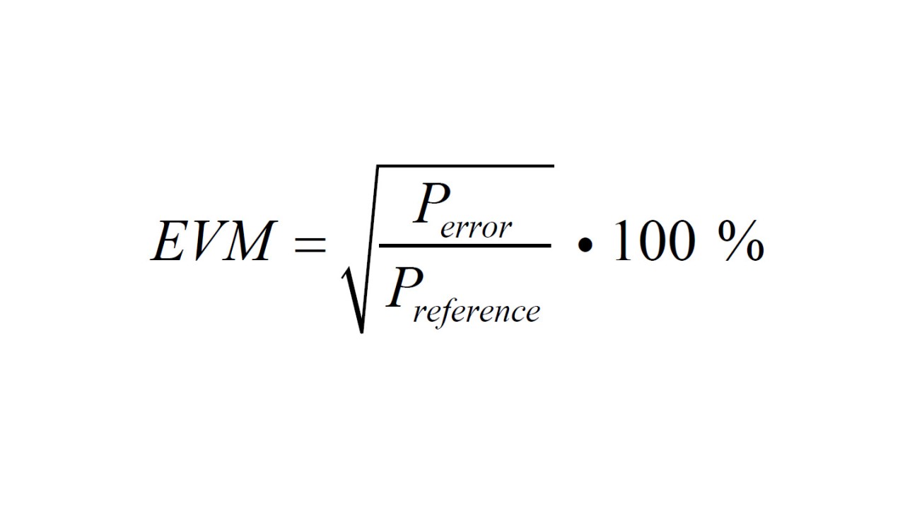 この式からは、EVMが、基準パワーに対する誤差パワーの比の平方根であることがよくわかります。