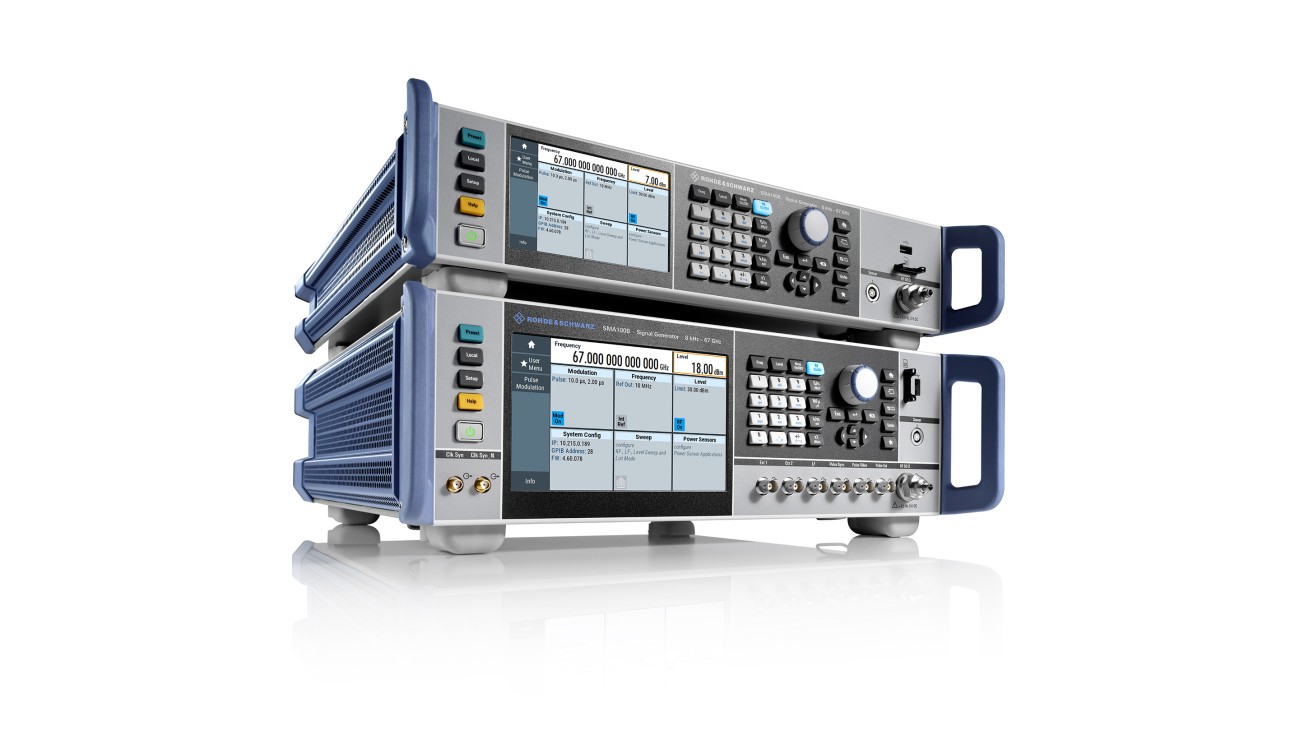 The R&S SMA100B now provides microwave signals up to 67 GHz. The R&S SMA100B now provides microwave signals up to 67 GHz.
