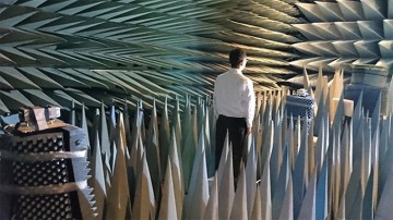 Fig. 1: Experimental setup in anechoic chamber.
