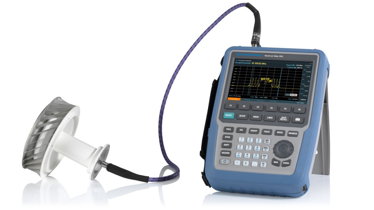  Medições over-the-air 5G com o analisador de espectro de micro-ondas portátil R&S®Spectrum Rider FPH