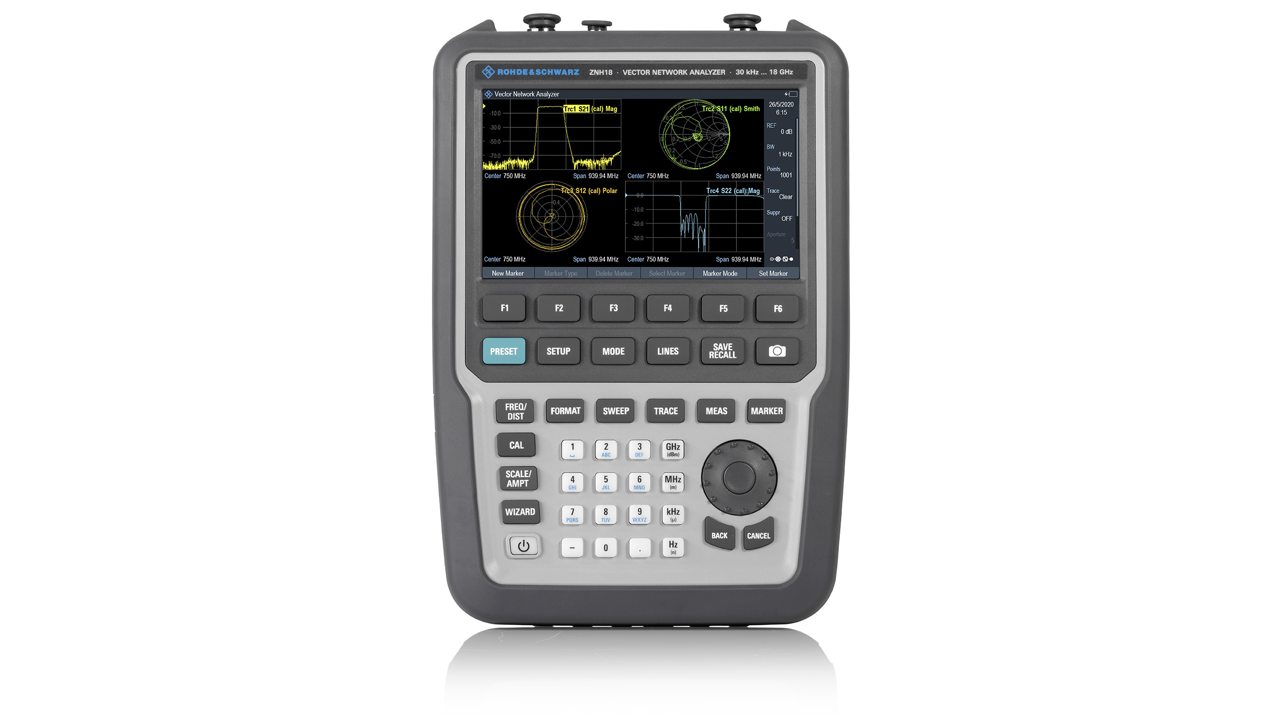 R&S®ZNH full two-port handheld vector network analyzer