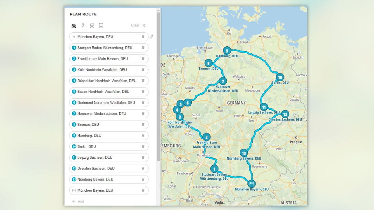 Mobile network benchmarking campaign: Route planning