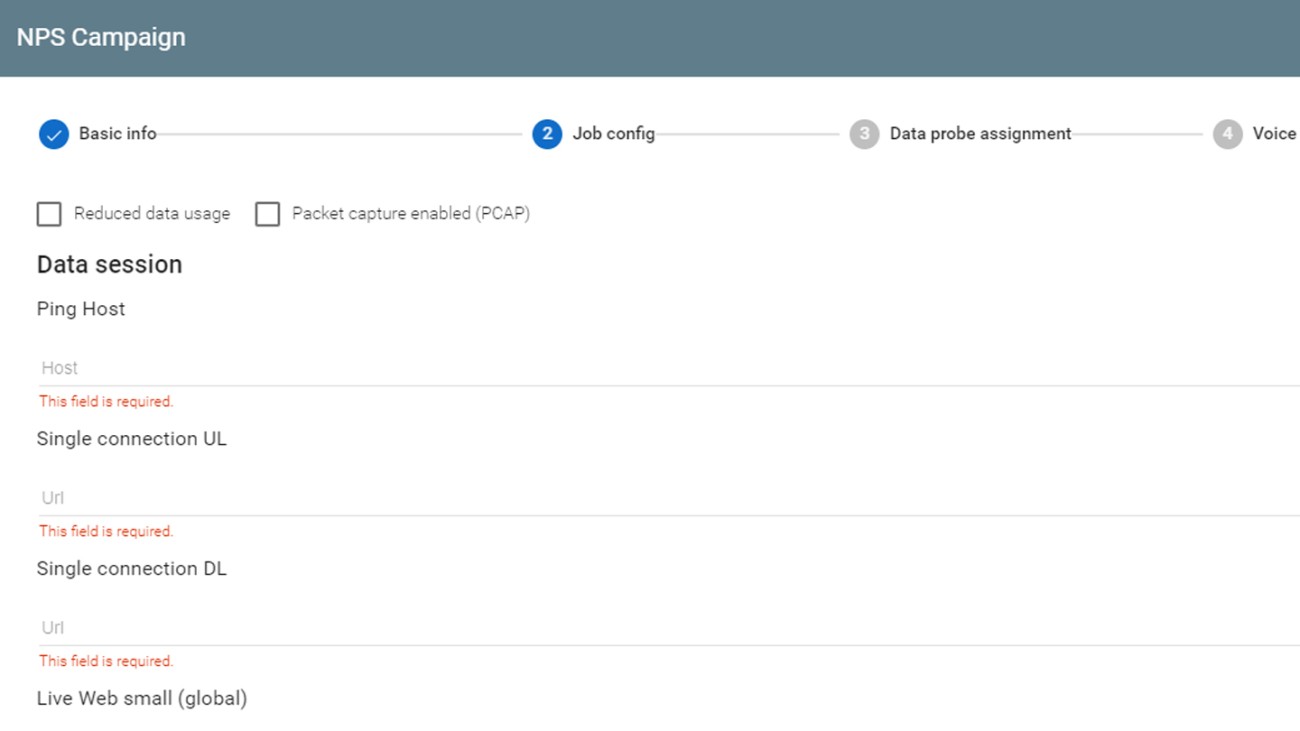 NPS step 2 configure the job NPS step 2 configure the job