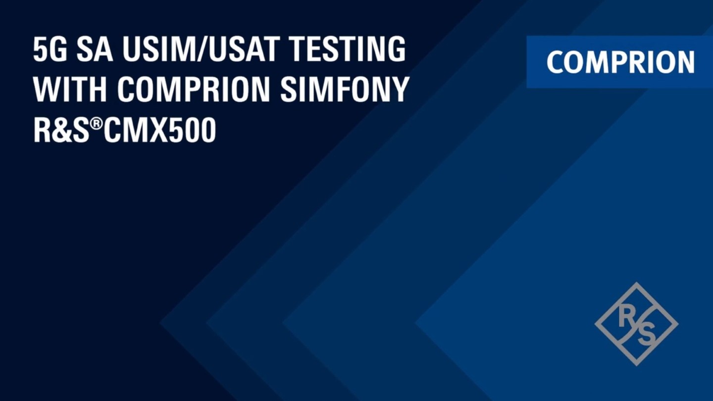 5G SA USIM/USAT Testing with COMPRION SIMfony CMX500