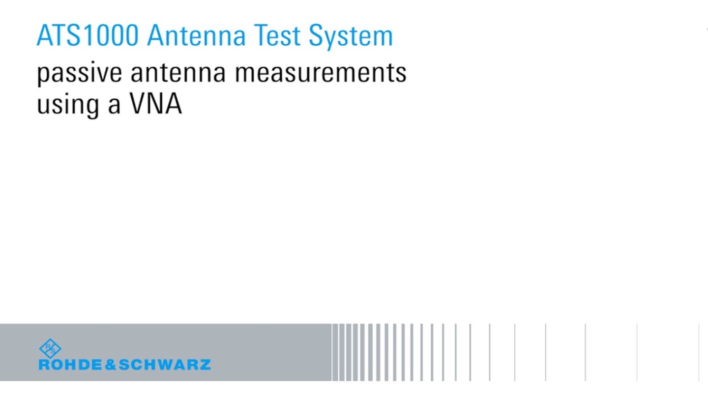 ATS1000 passive antenna measurements with VNA 