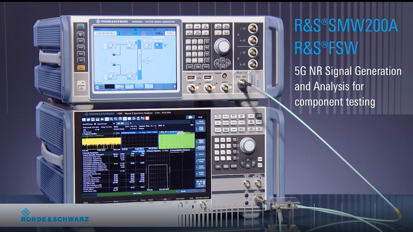 5G NR Signal Generation and Analysis for component testing