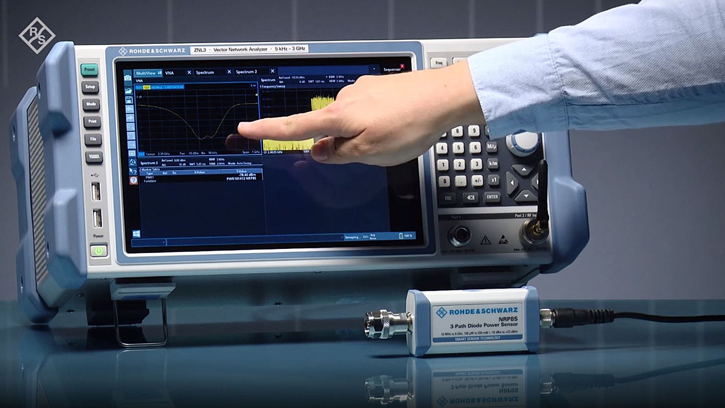 The R&S®ZNL vector network analyzer offers a convenient MultiView mode