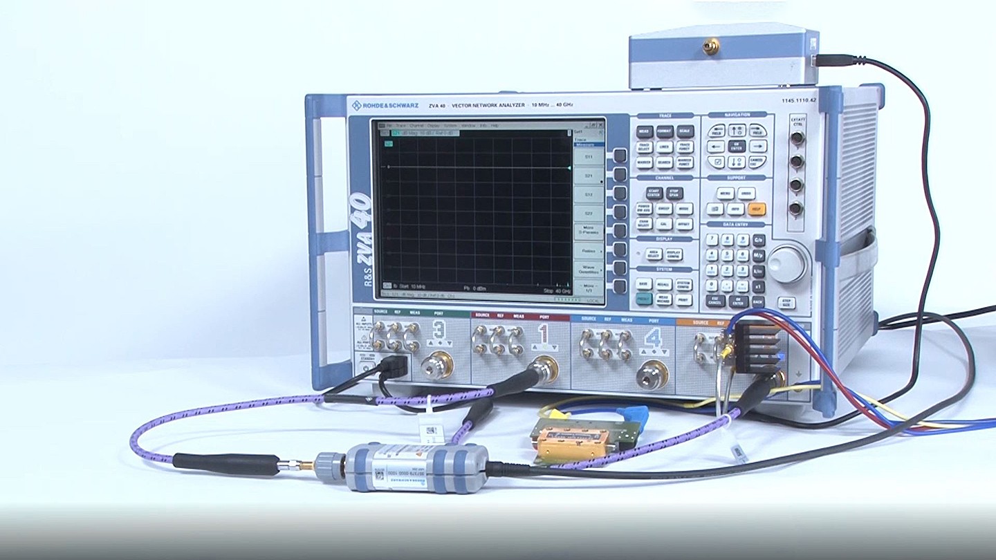 Simplified test setup using R&S®ZVAB-K30 noise figure measurement option