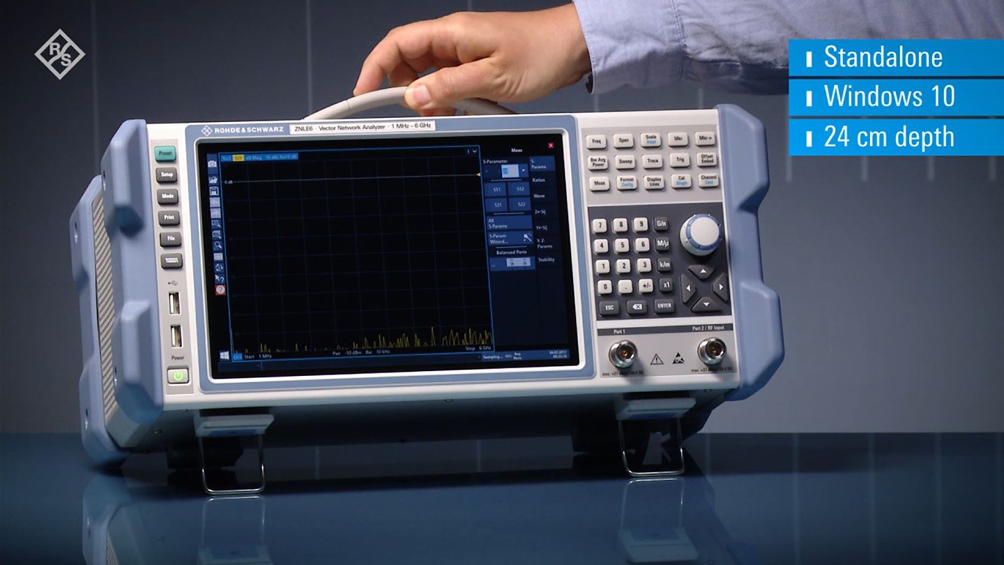The R&S®ZNLE vector network analyzer is highly compact