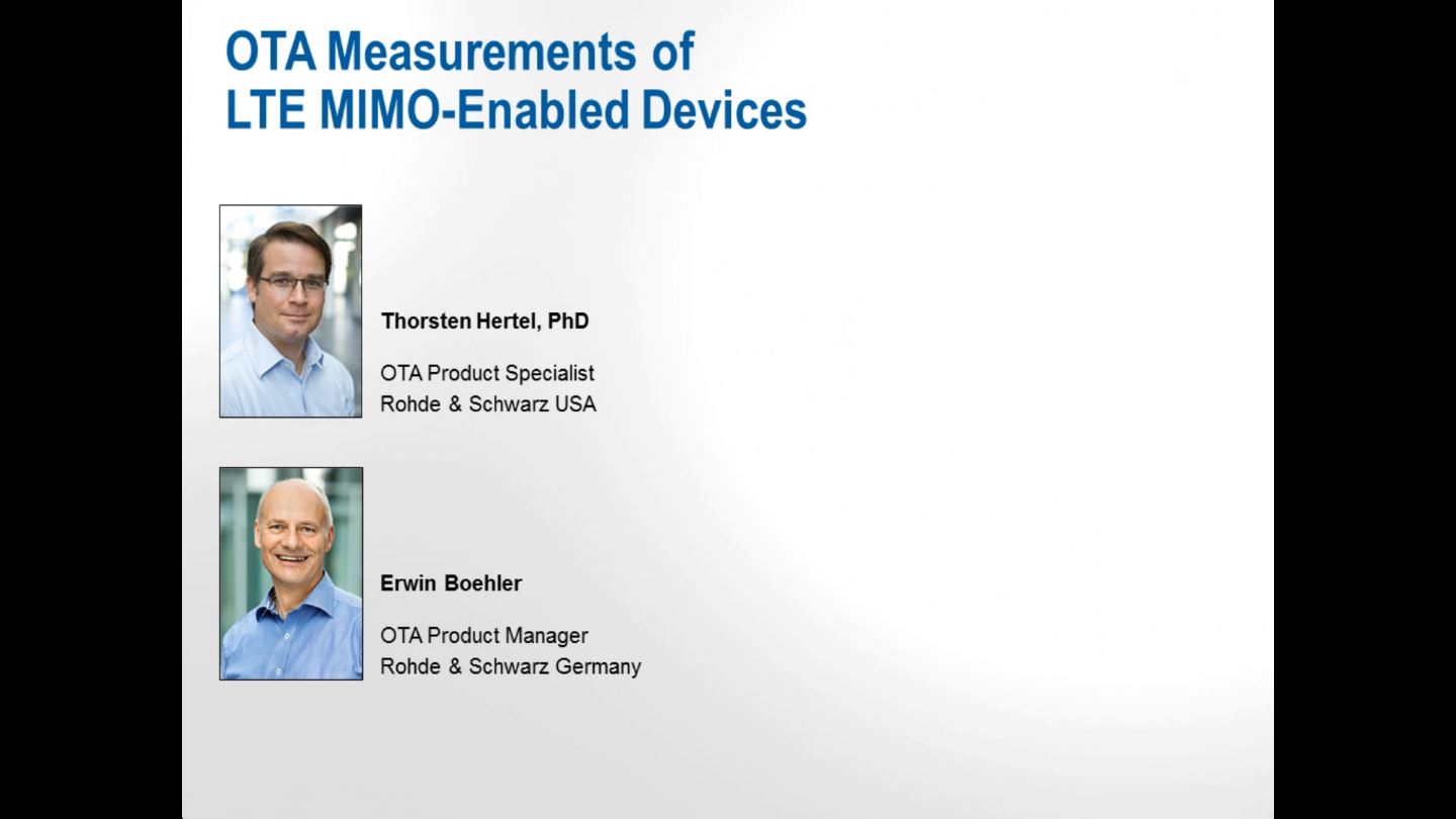 Вебинар: OTA-измерения устройств с поддержкой LTE MIMO