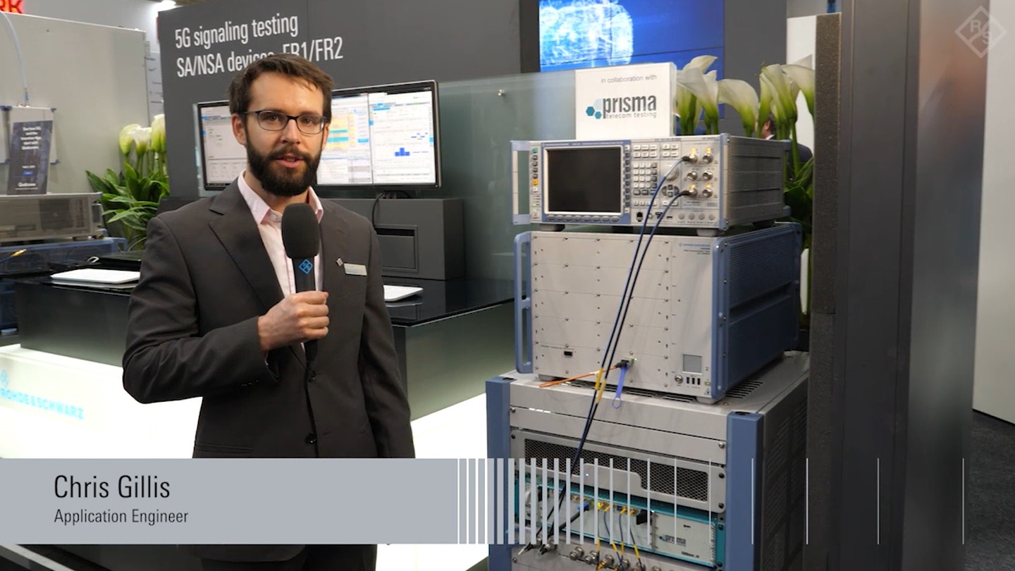 5G NR signaling test in FR1 and standalone mode presented at GSMA MWC 2019