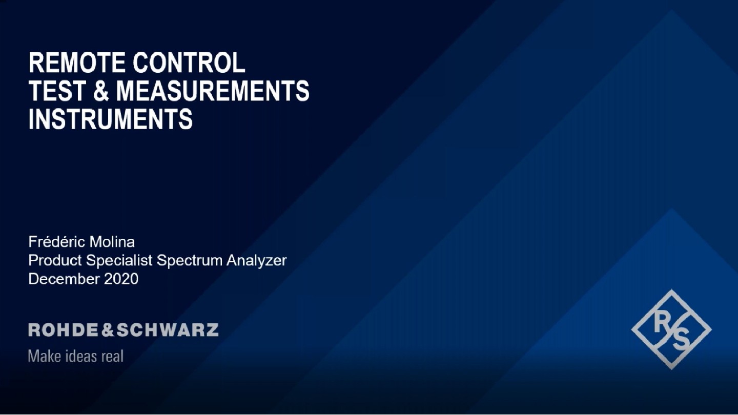 Webinar : Comment piloter les équipements de mesures ?
