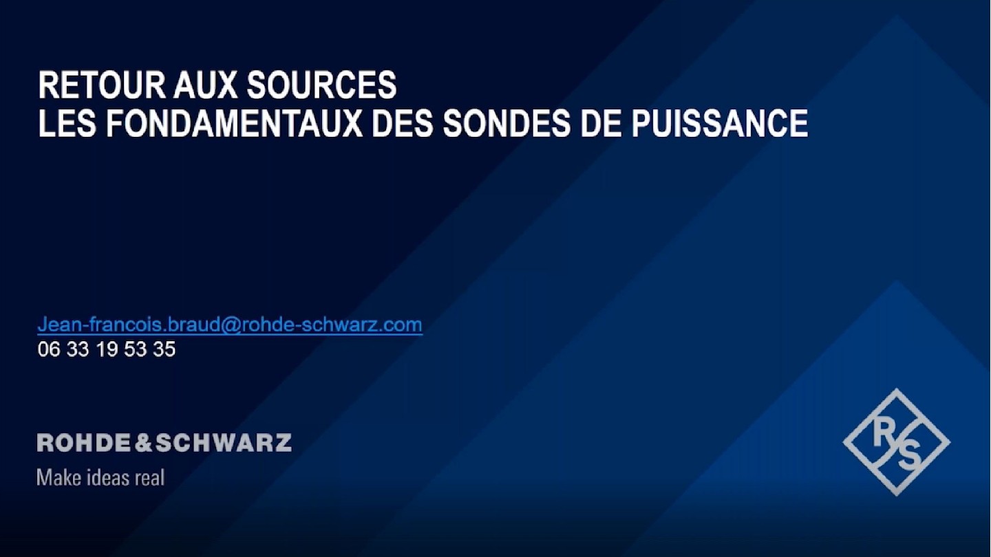 Webinar : Les fondamentaux des sondes de puissances