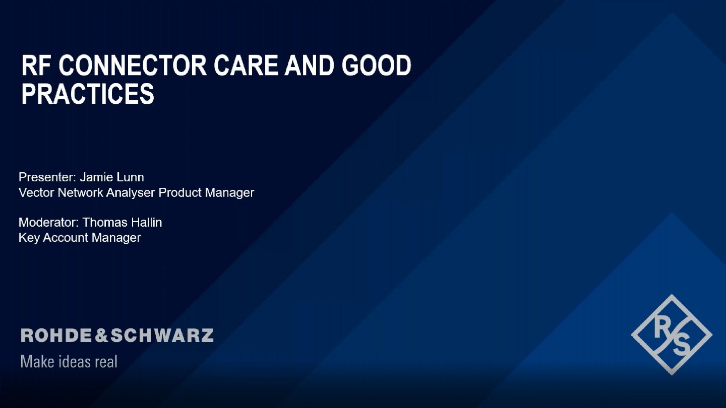 RF Connector care and good practices