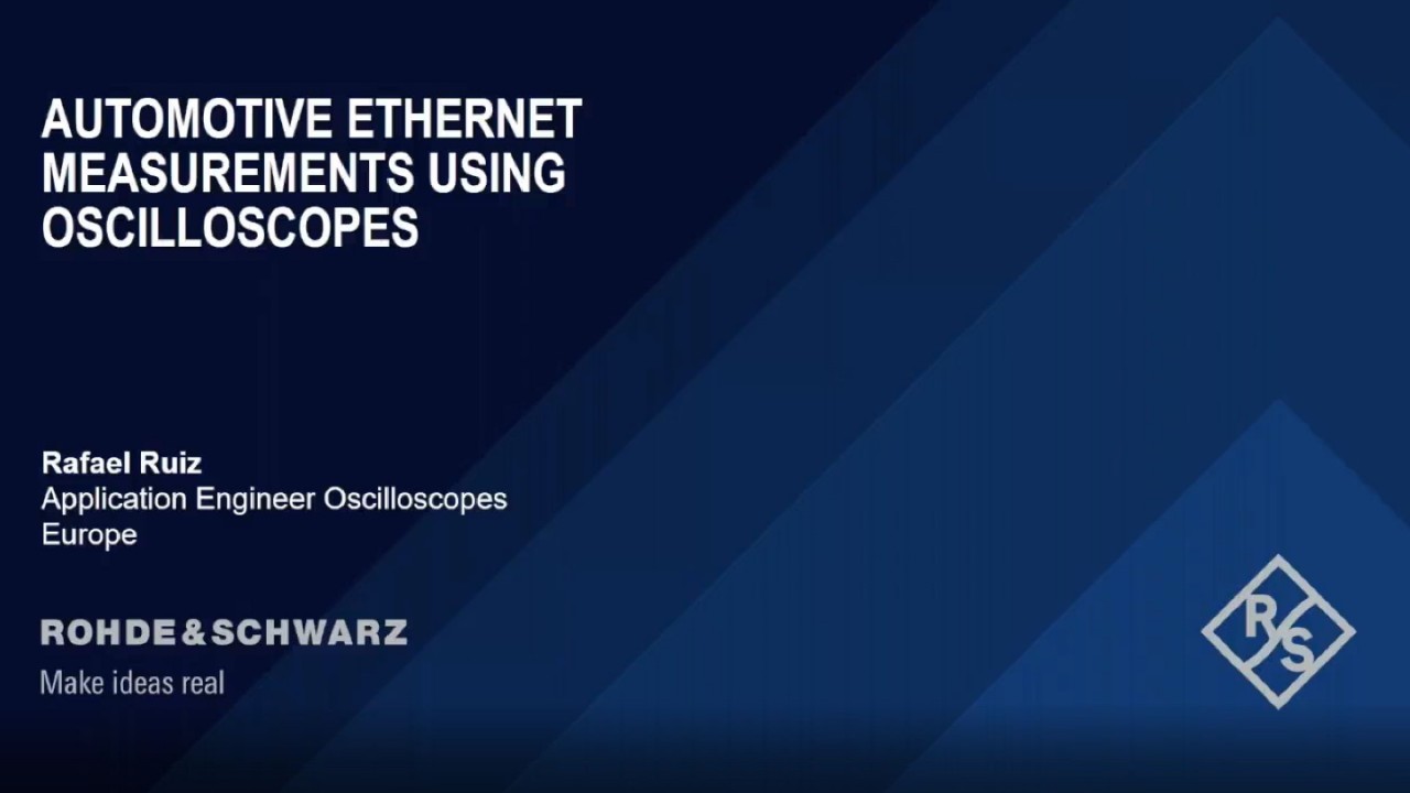Webinar: Automotive Ethernet Measurements using Oscilloscopes