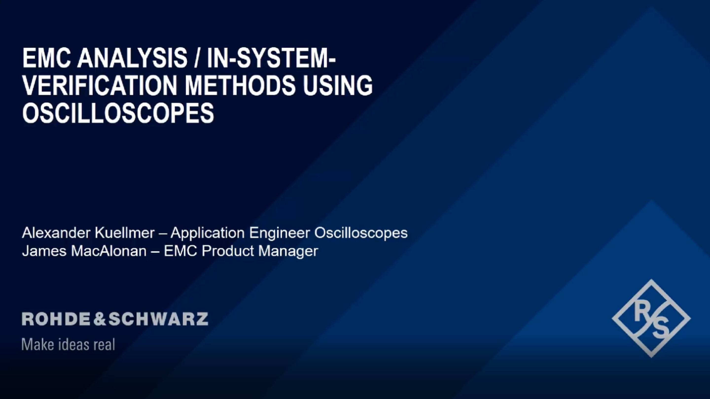 Basic Oscilloscope EMC Analysis / insystem verification methods using
