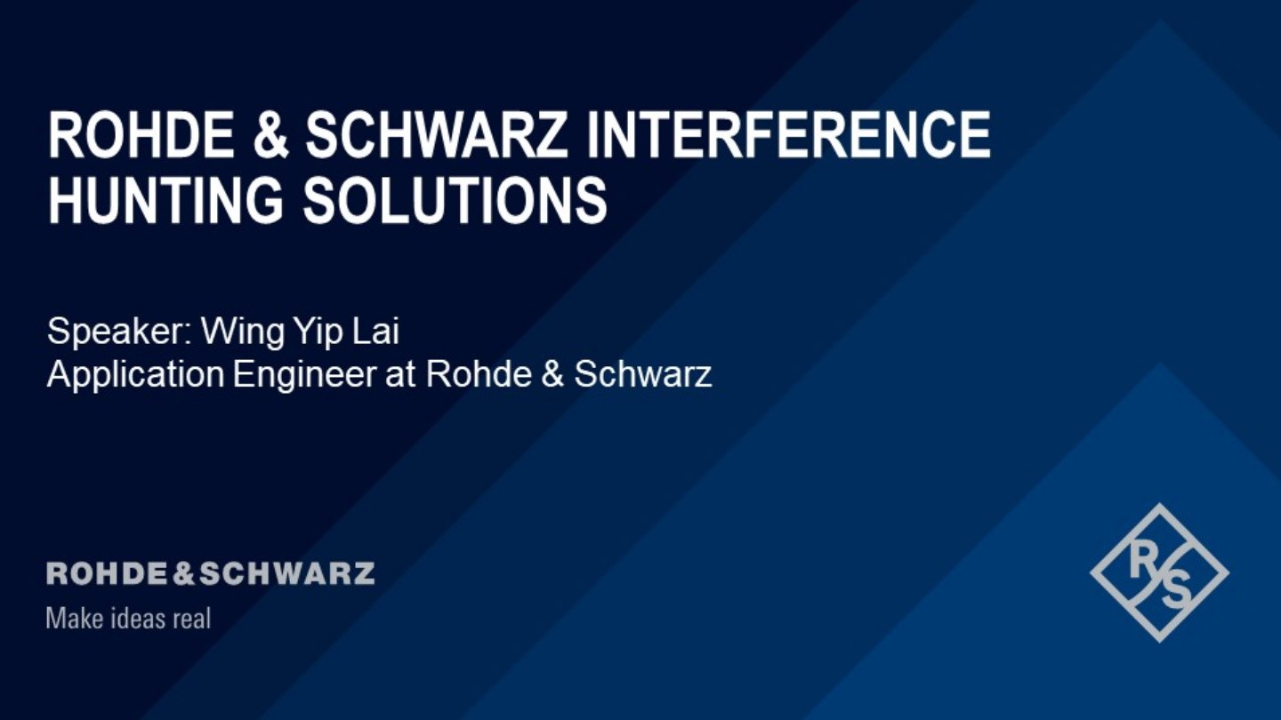 Webinar: R&S Interference Hunting solutions in mobile network