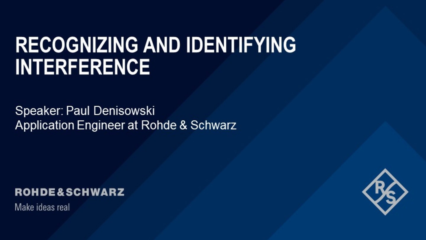 Webinar: Recognizing and identifying interference