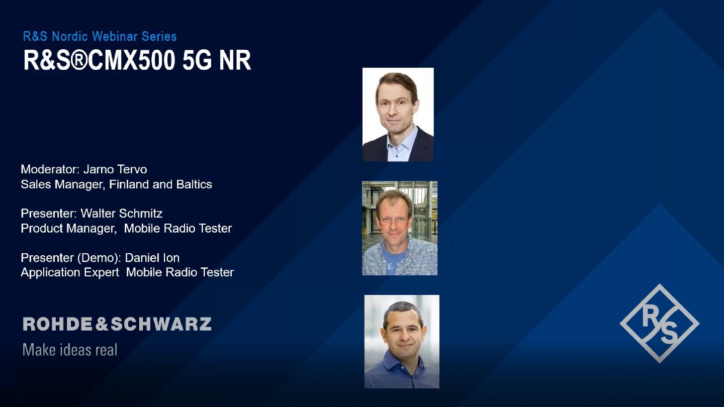 Introduction to R&S®CMX500 5G NR Radio Communication Tester