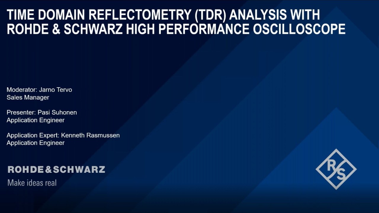Time Domain Reflection (TDR) and/or Transmission (TDT) Analysis with Rohde & Schwarz High Performance Oscilloscope