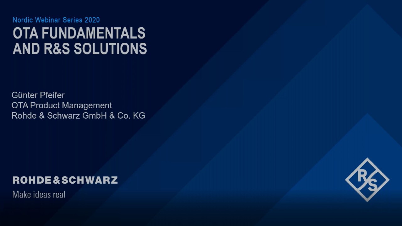 OTA fundamentals and Rohde & Schwarz Solutions