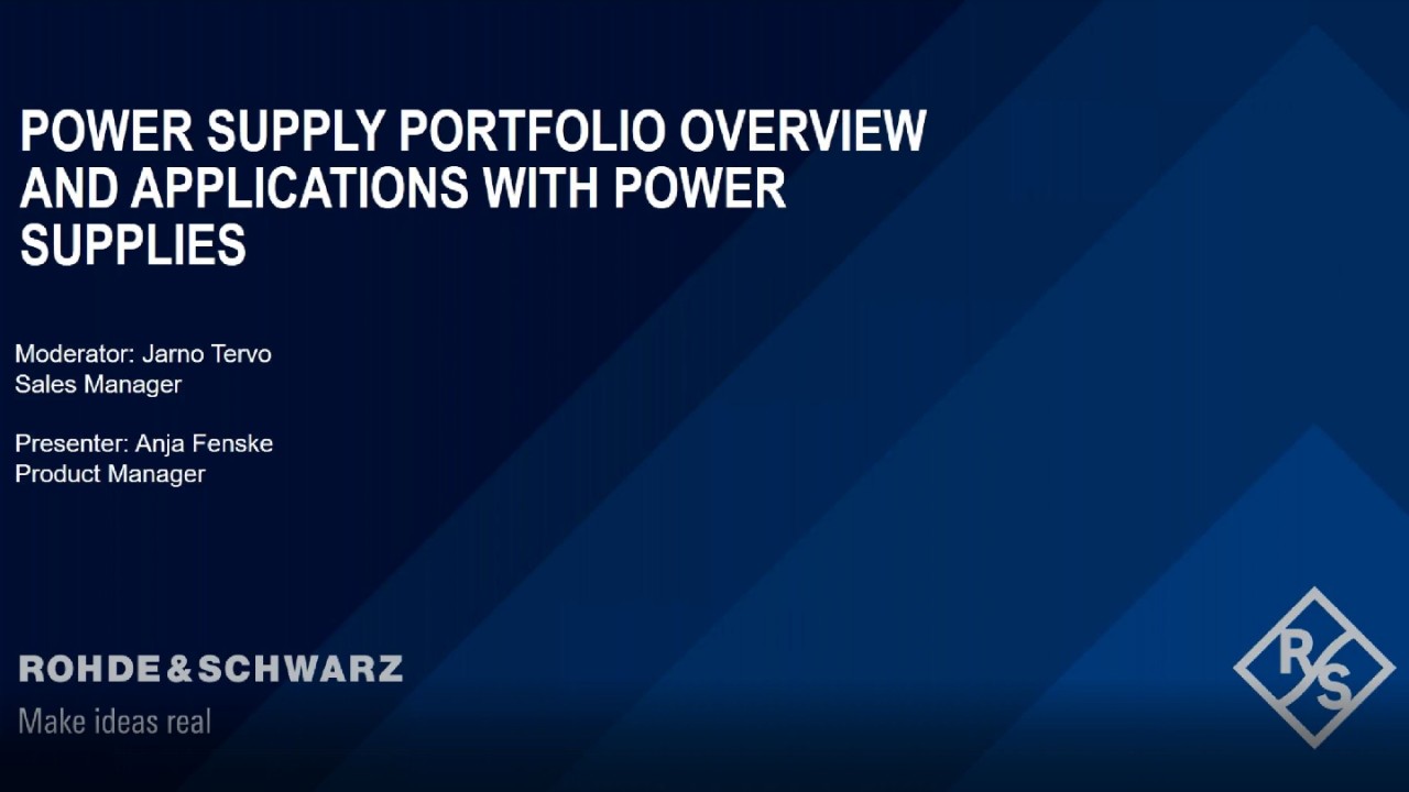 Power Supply Portfolio Overview and Applications with Power Supplies