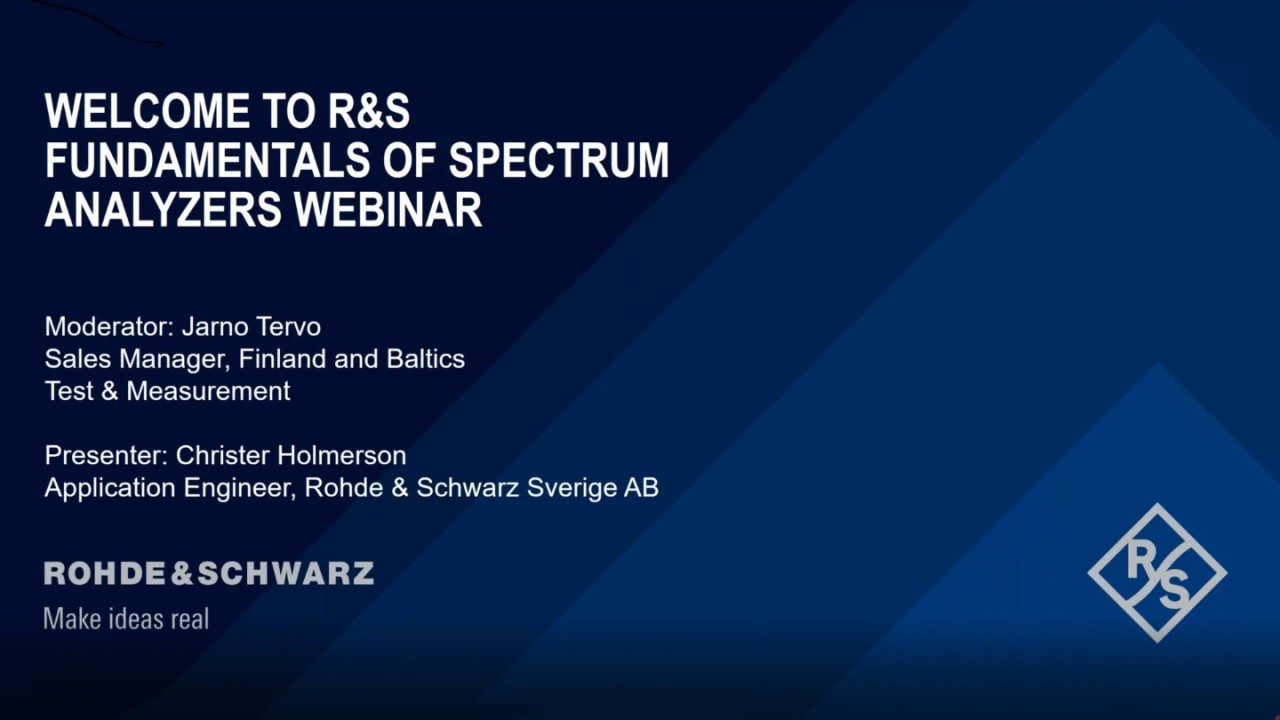 Introduction to Rohde & Schwarz Fundamentals of Spectrum Analyzers