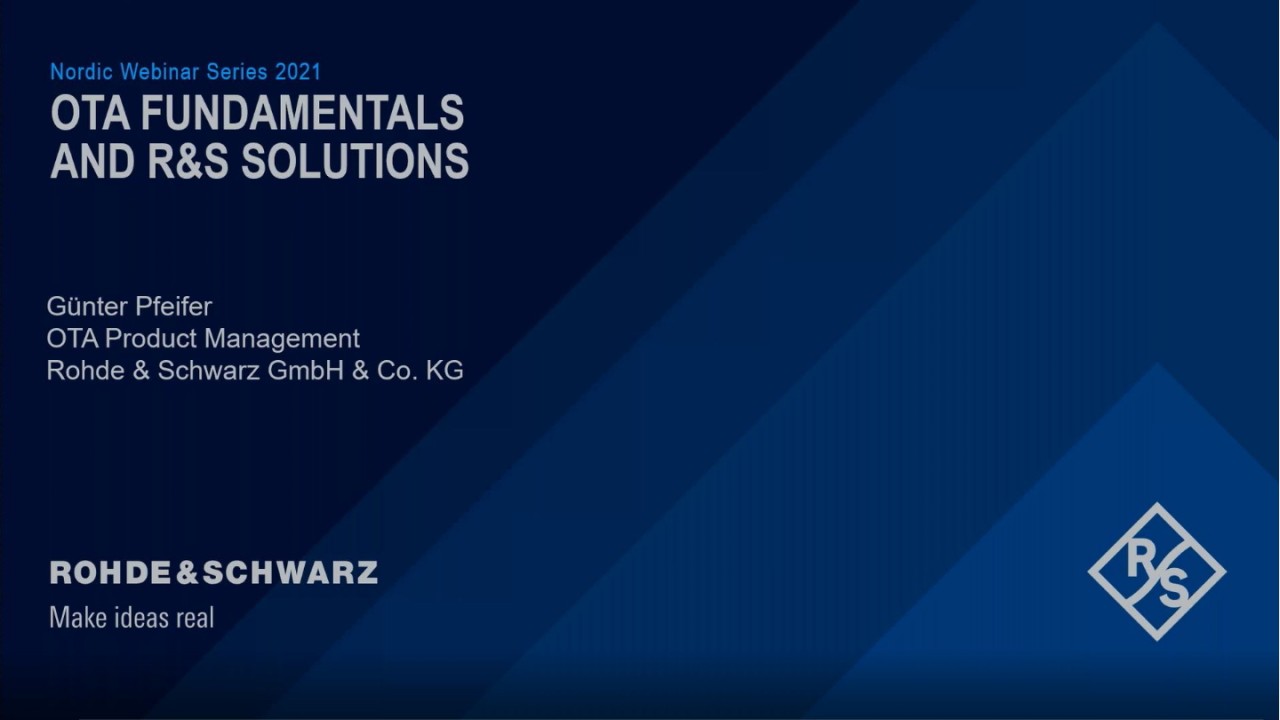 OTA Fundamentals and Rohde & Schwarz Solutions