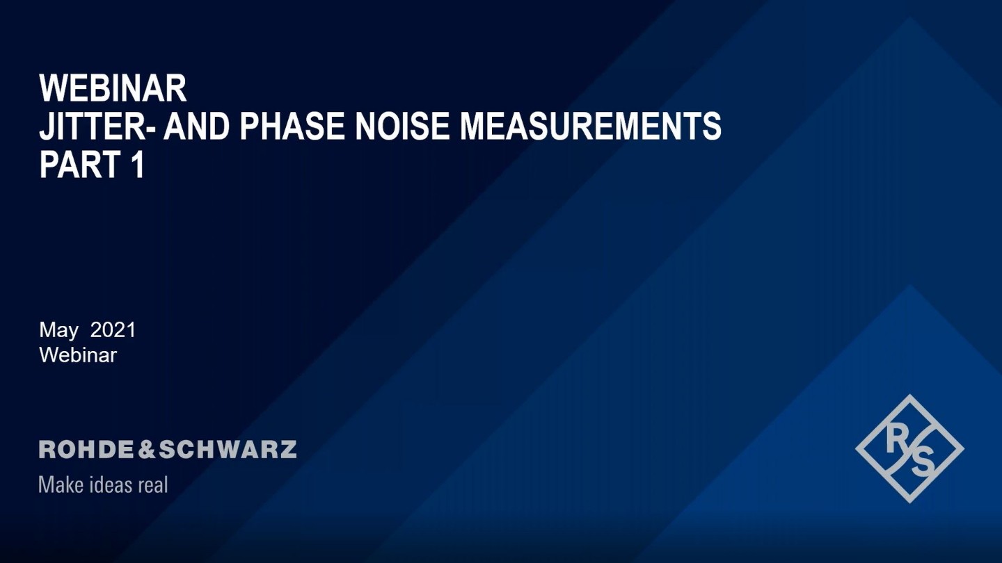 Phasenoise and Advanced Jitter Measurements Part 1